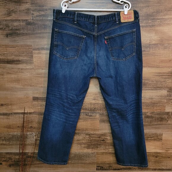 Levi's Jeans 44x30 Measures 42x28 Relaxed Straight 559 Medium Dark Wash Western - Picture 2 of 10